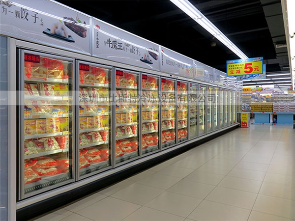 成都超市冷冻玻璃展示立柜